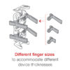 RAM® Finger-Grip™ Universal Holder with RAM® EZ-Strap™ Rail Mount - Bild 4